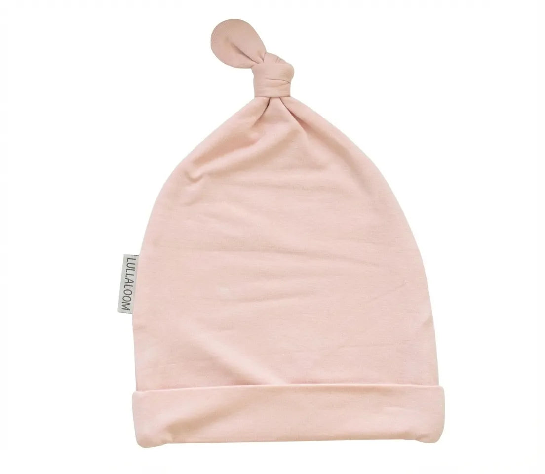 Bamboo Spandex Swaddle & Hat Set - Blush Beige
